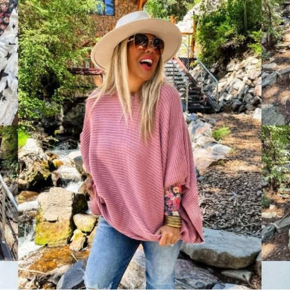 Blakeley One Size Mauve Poncho NWOT